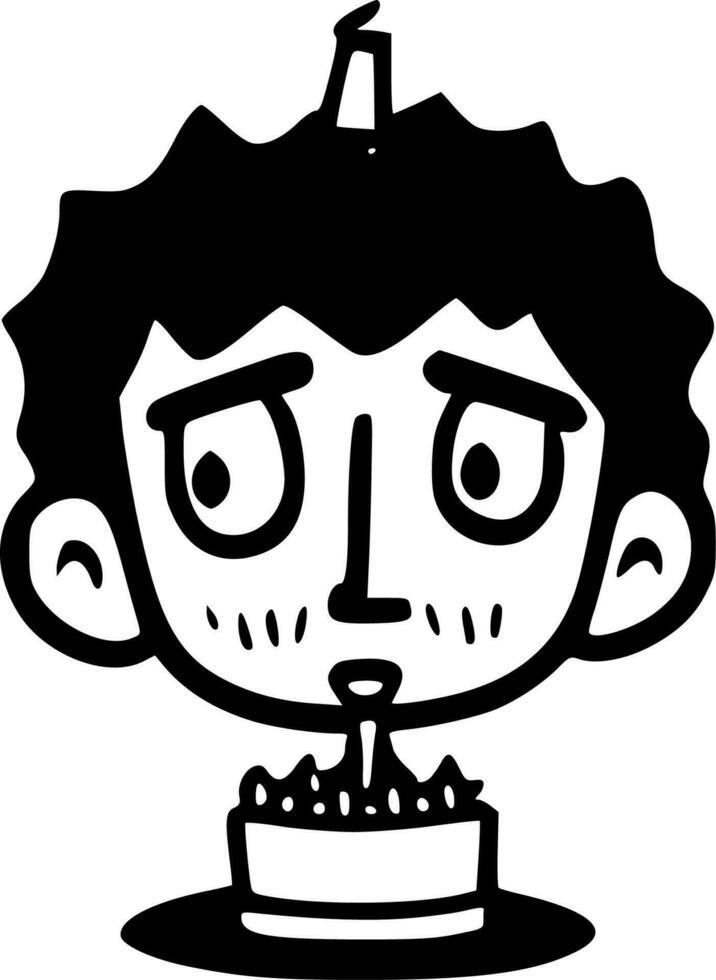 contento cumpleaños - minimalista y plano logo - vector ilustración