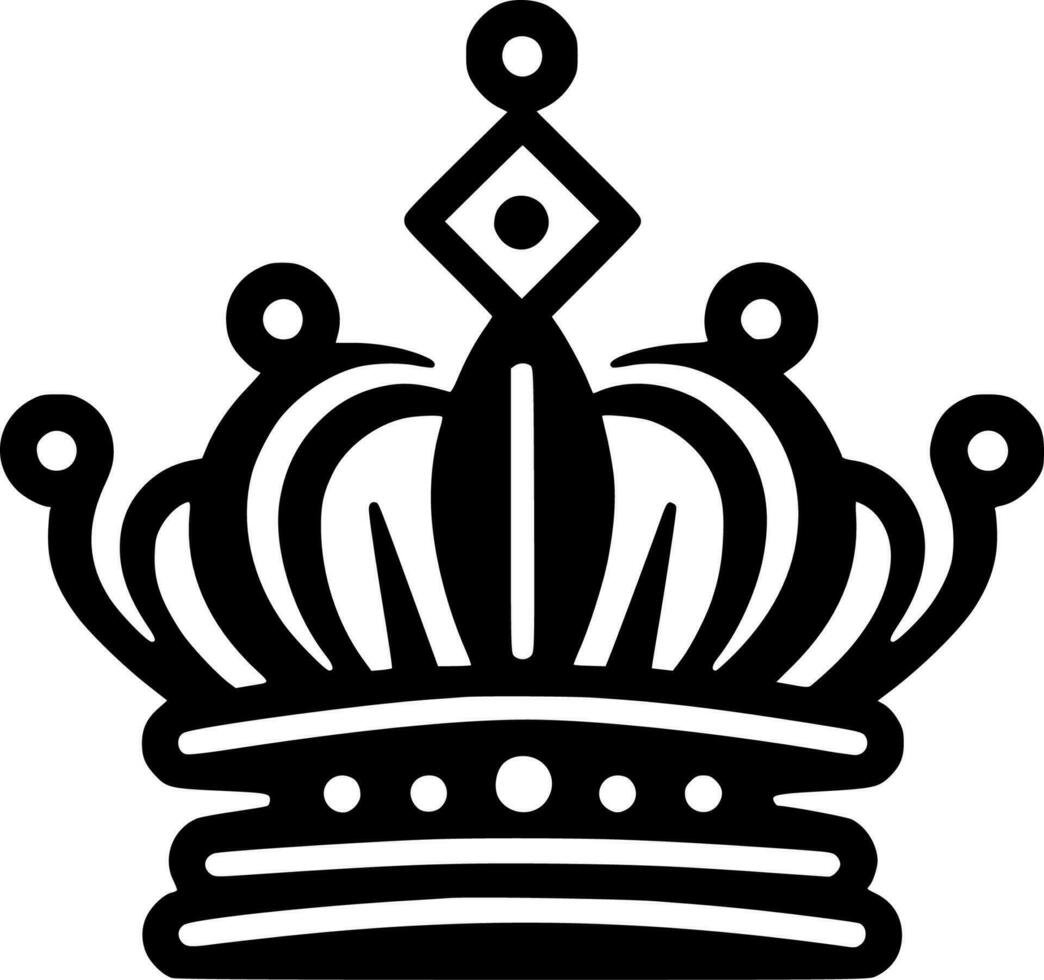 Coronation - Black and White Isolated Icon - Vector illustration