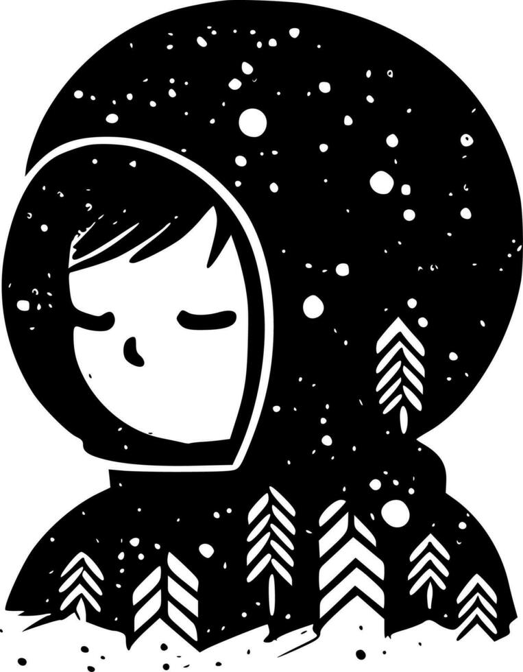 Winter - Minimalist and Flat Logo - Vector illustration
