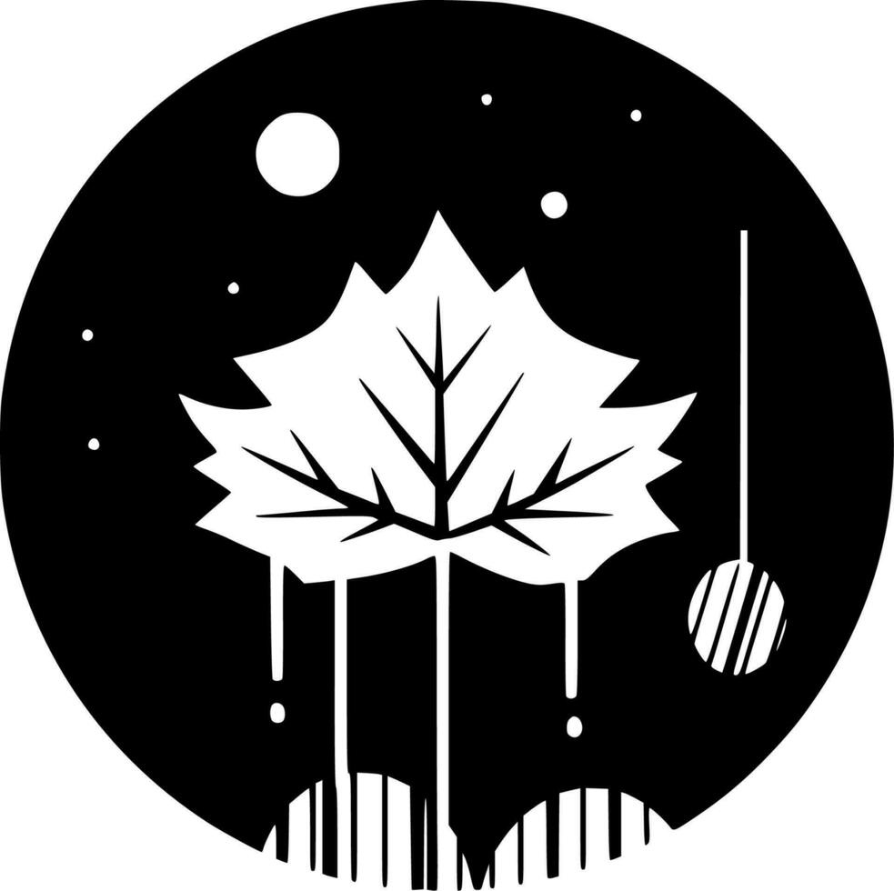Fall, Black and White Vector illustration