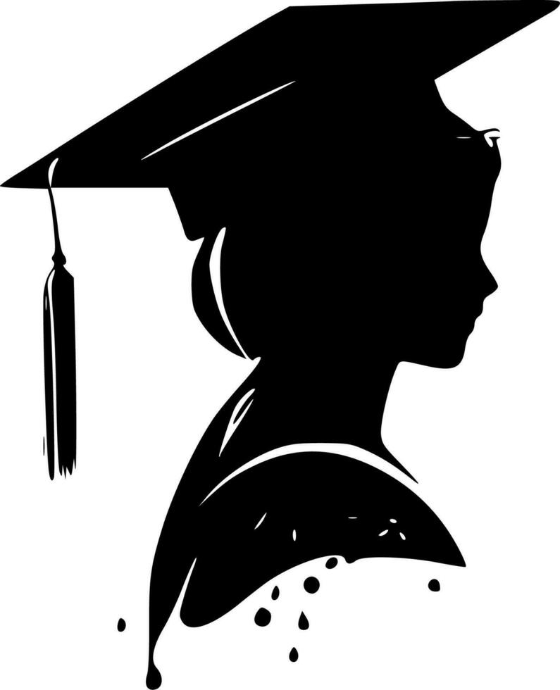 graduación - minimalista y plano logo - vector ilustración