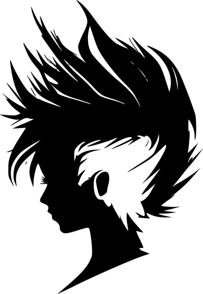 Hair, Minimalist and Simple Silhouette - Vector illustration