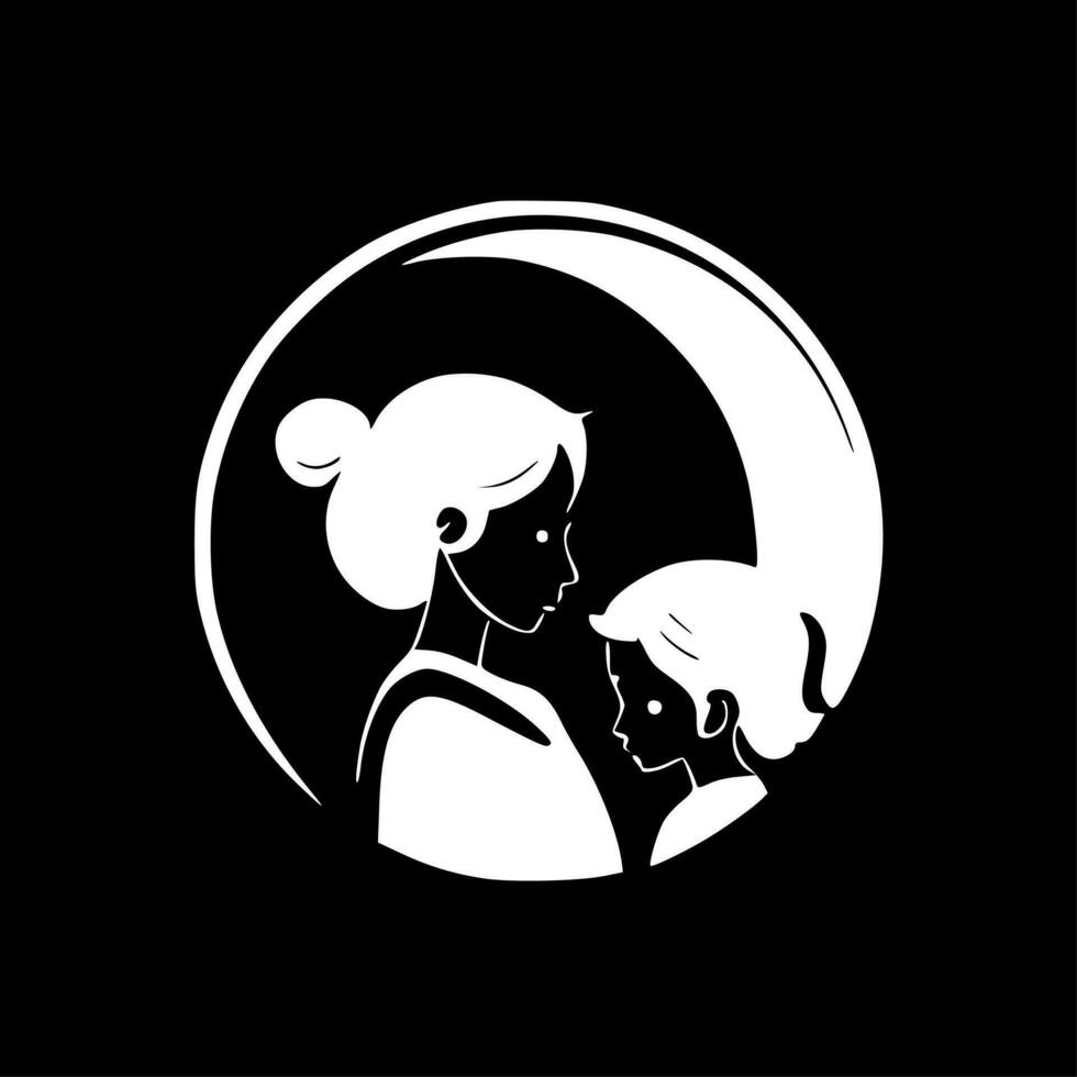 madres - minimalista y plano logo - vector ilustración