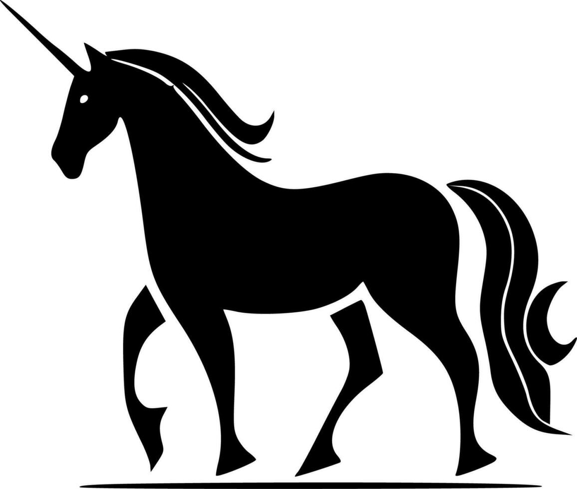 unicornios - minimalista y plano logo - vector ilustración