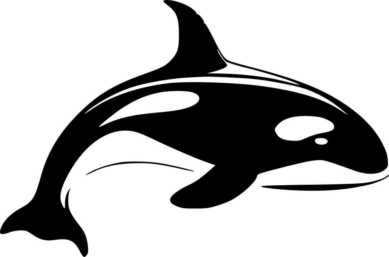 orca, minimalista y sencillo silueta - vector ilustración