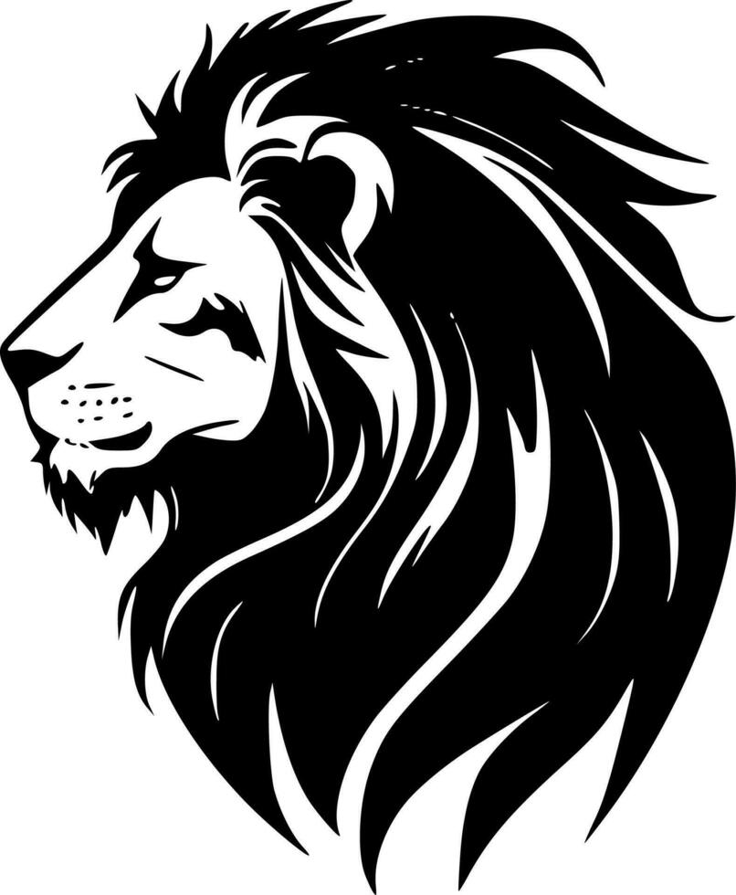 Lion, Minimalist and Simple Silhouette - Vector illustration