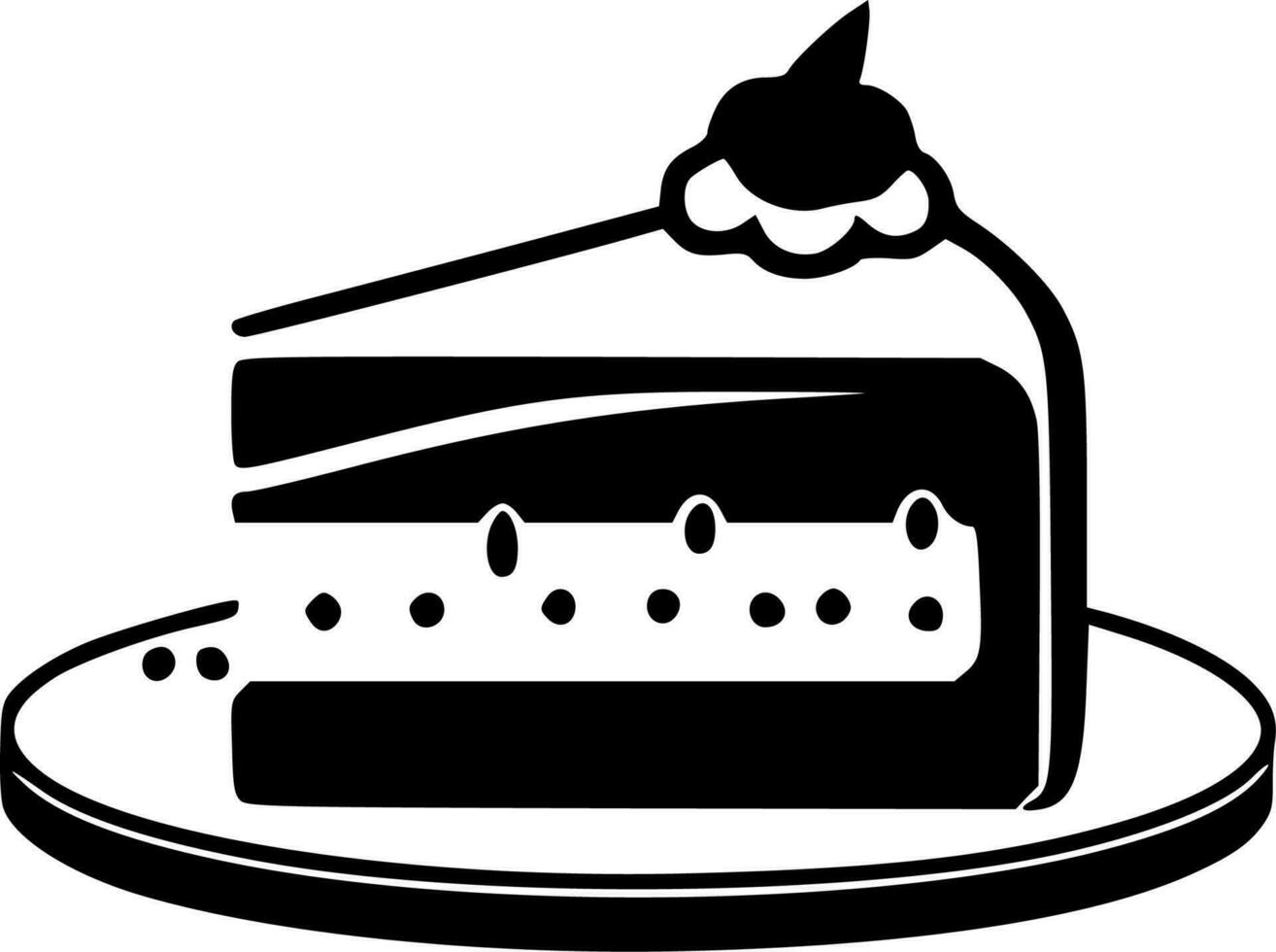 Cake - Minimalist and Flat Logo - Vector illustration