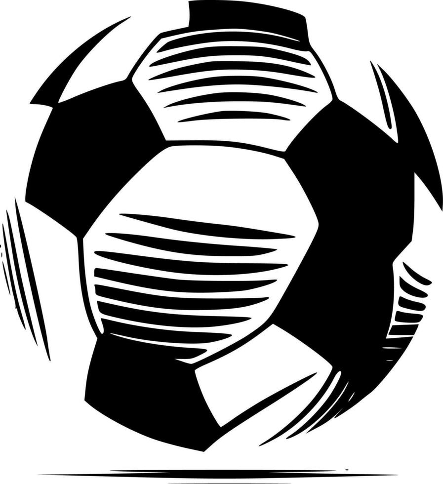 Football, Black and White Vector illustration