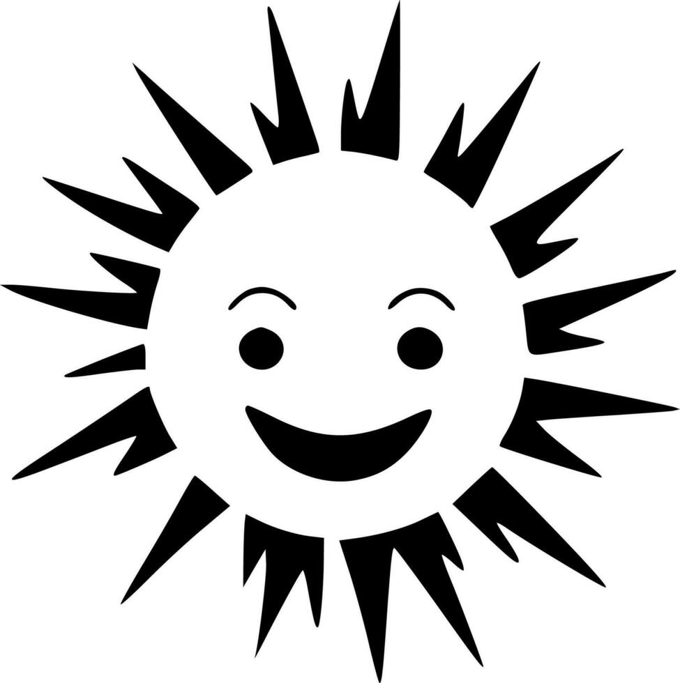 Sun - Minimalist and Flat Logo - Vector illustration