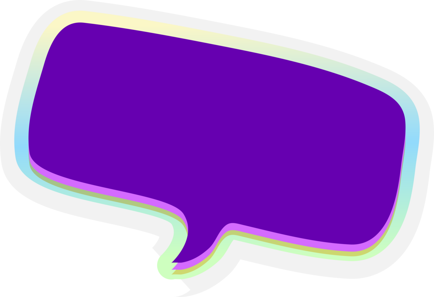 bubble speech label png