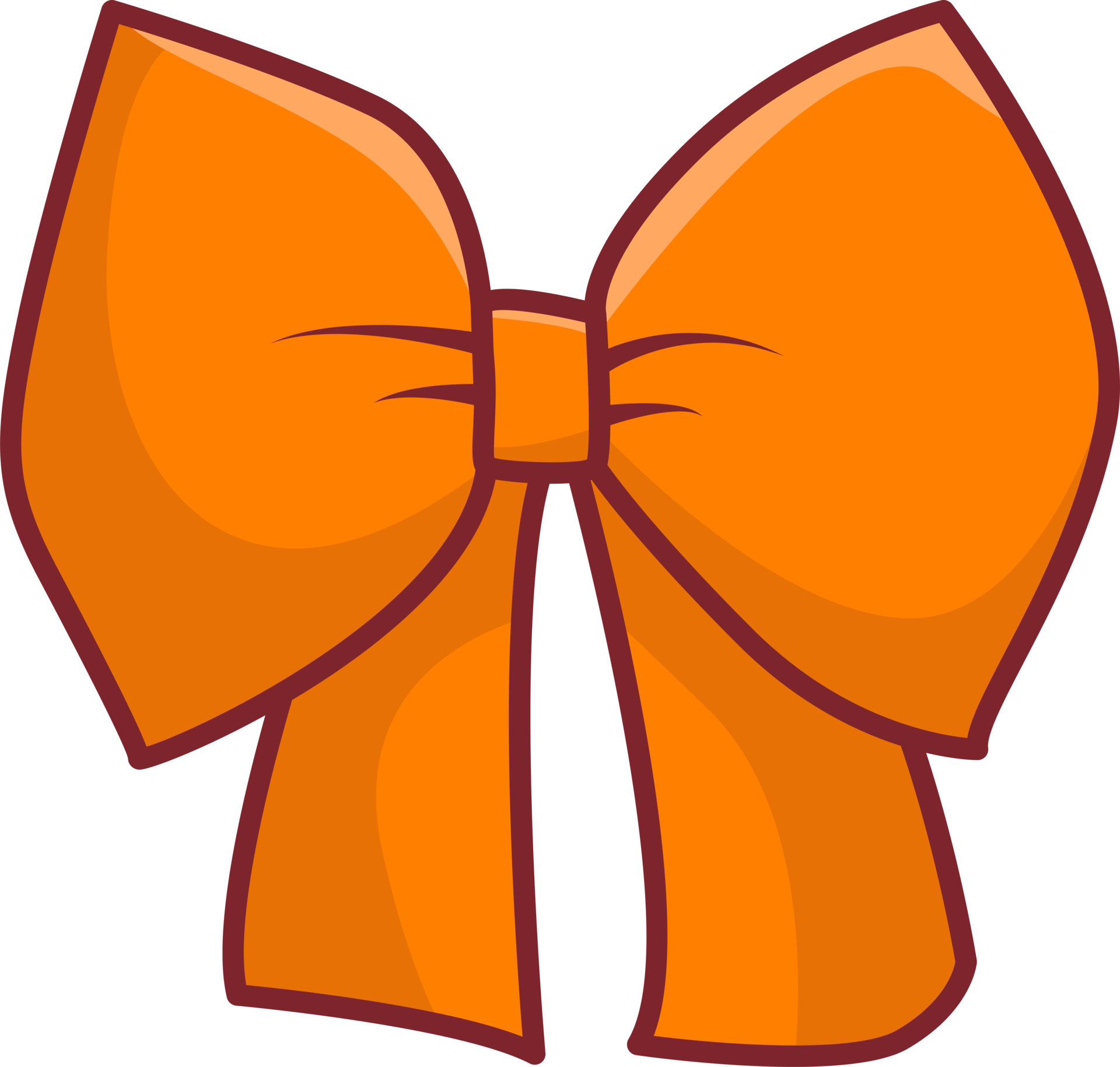 ribbon orange cartoon 24165465 PNG