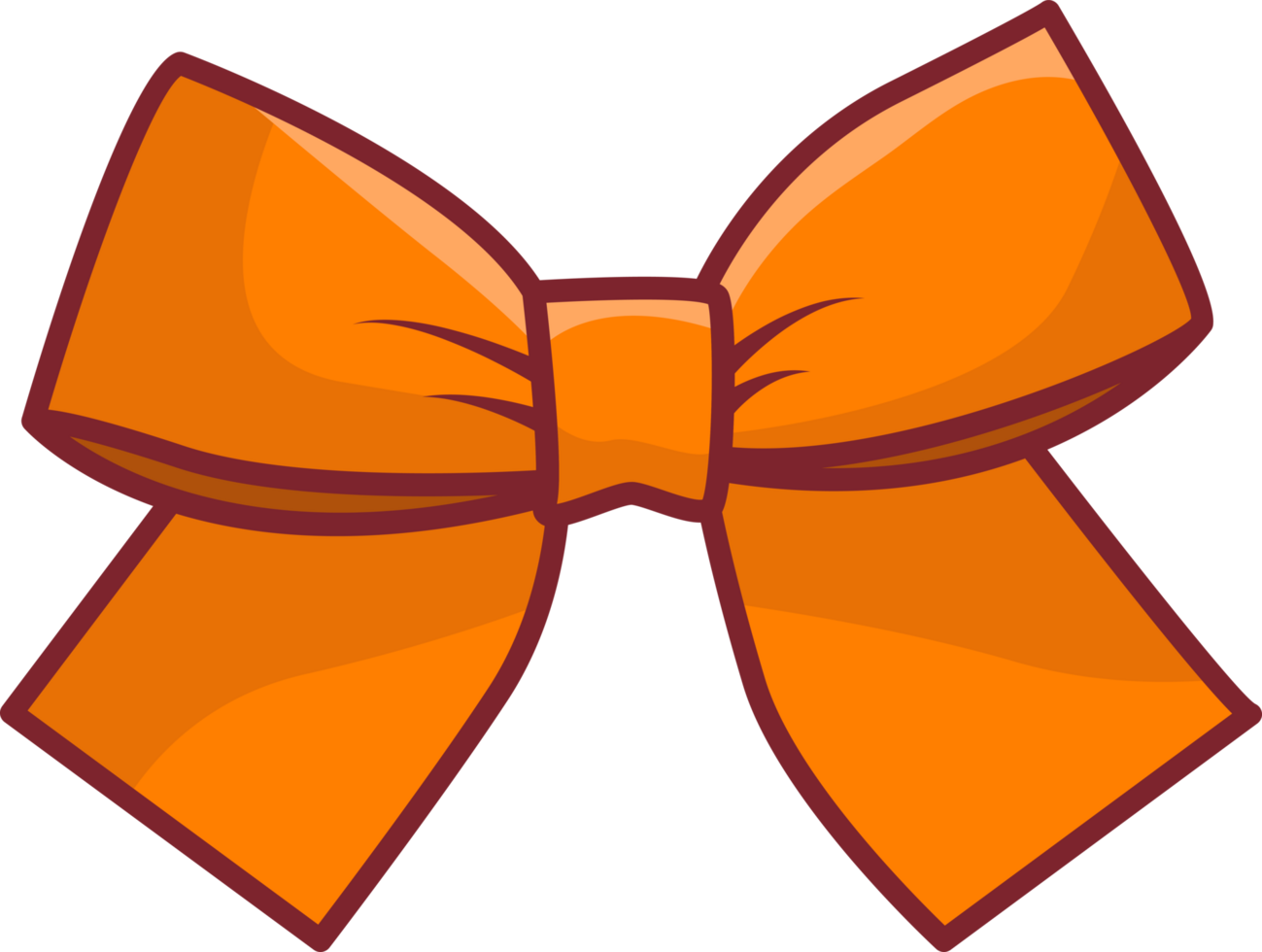 ribbon orange cartoon png