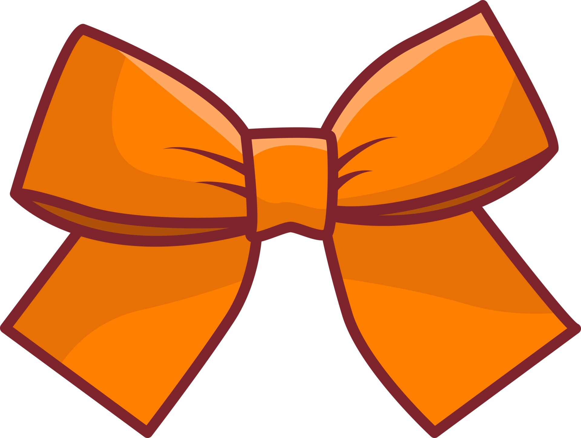 ribbon orange cartoon 24165465 PNG