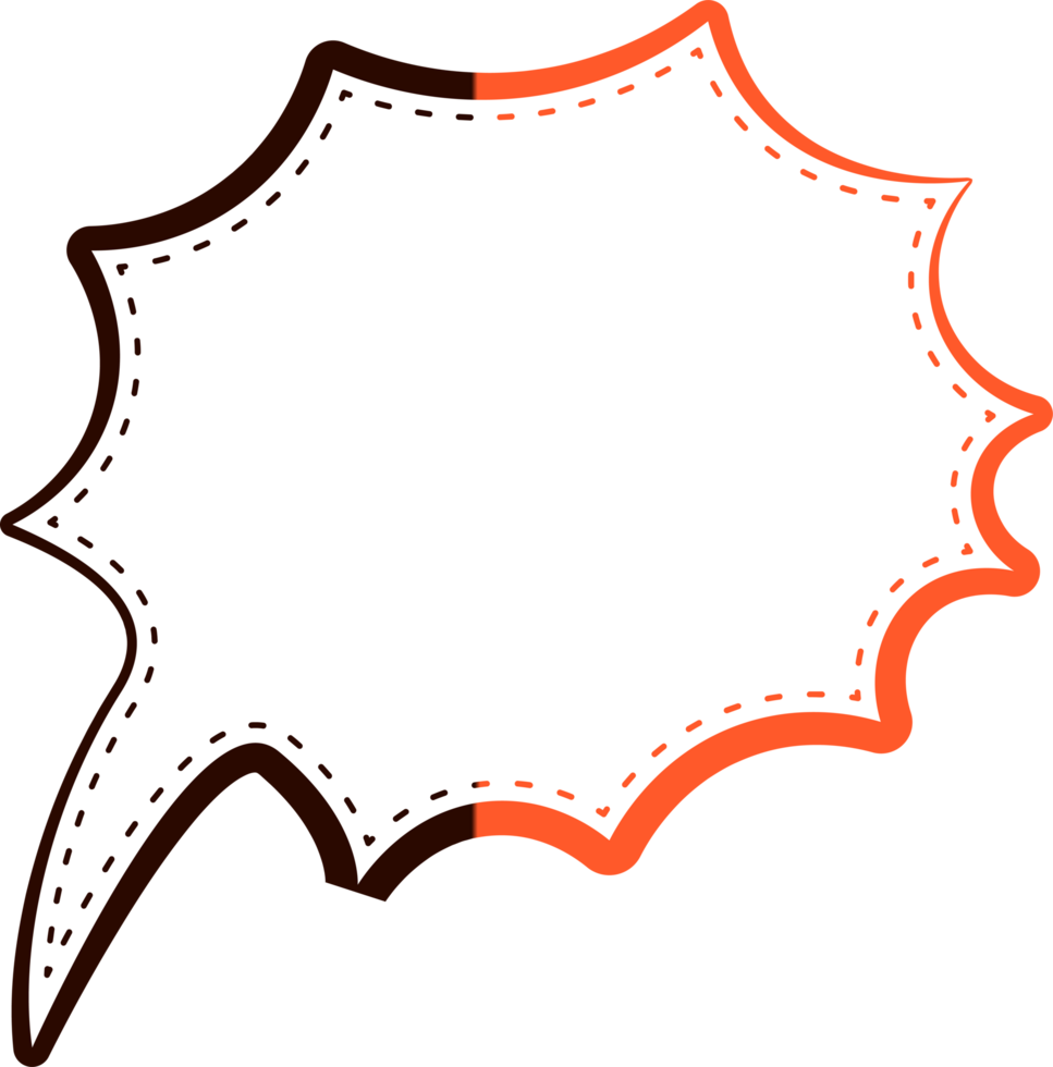 Neon bubble speech label png