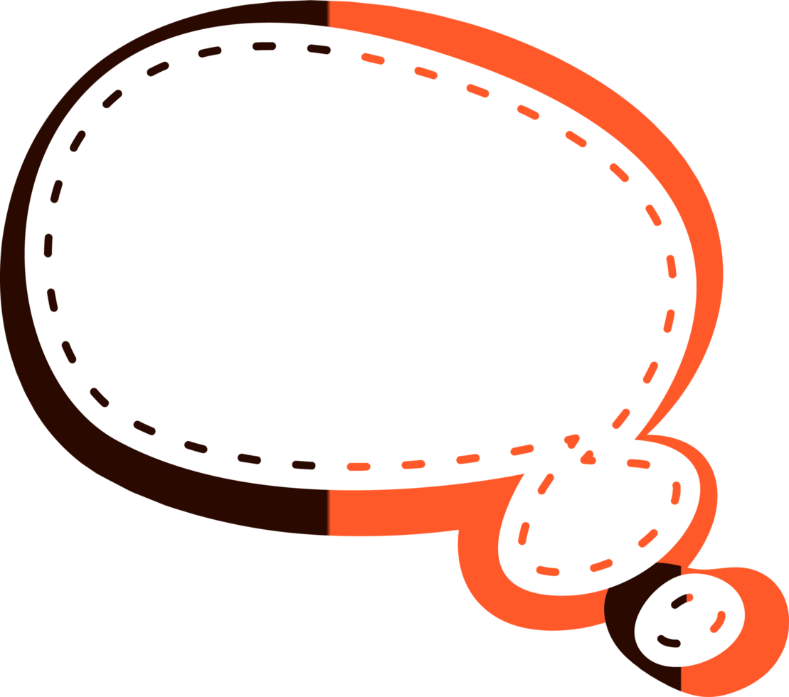 Neon bubble speech label png