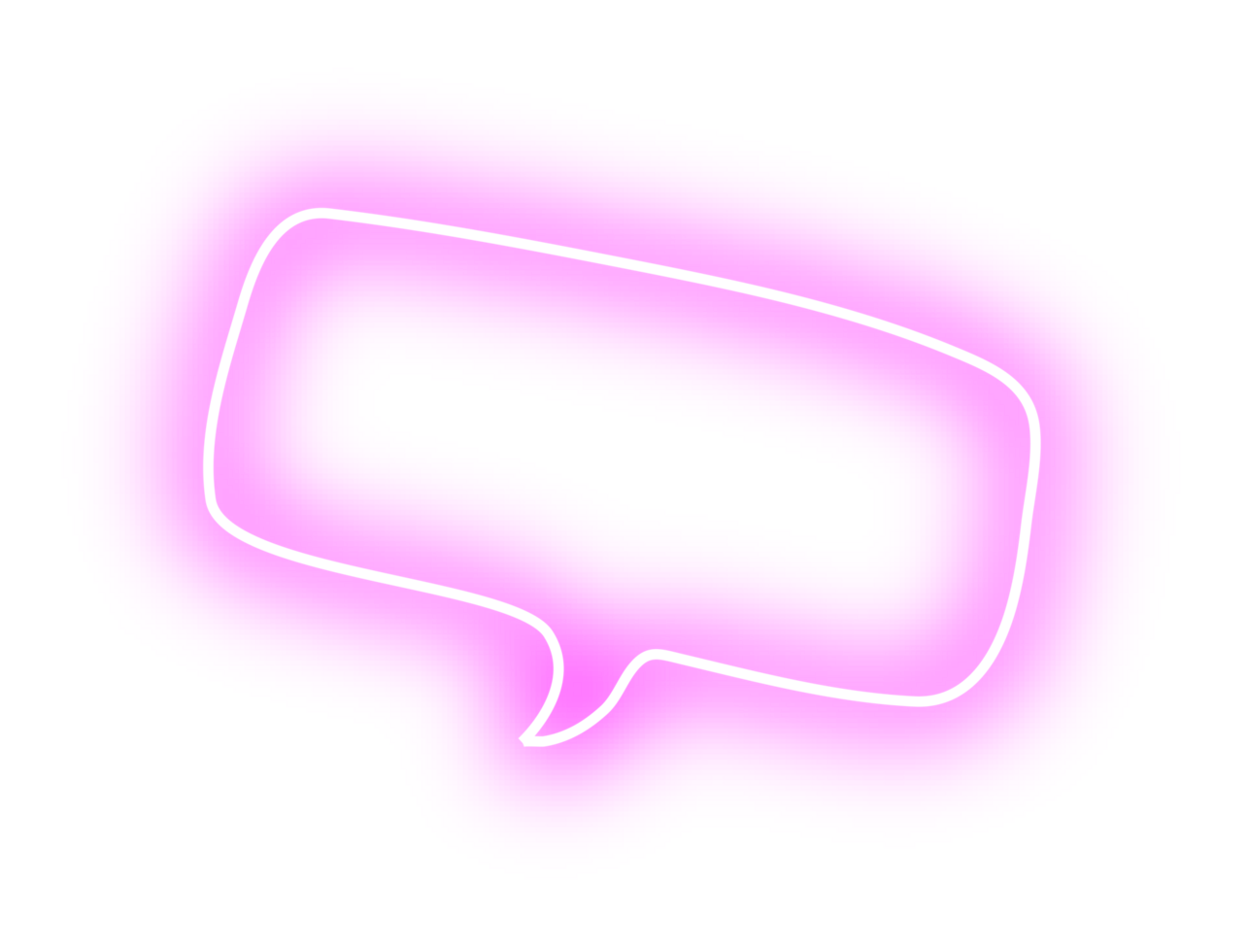 neon bubble speech label png