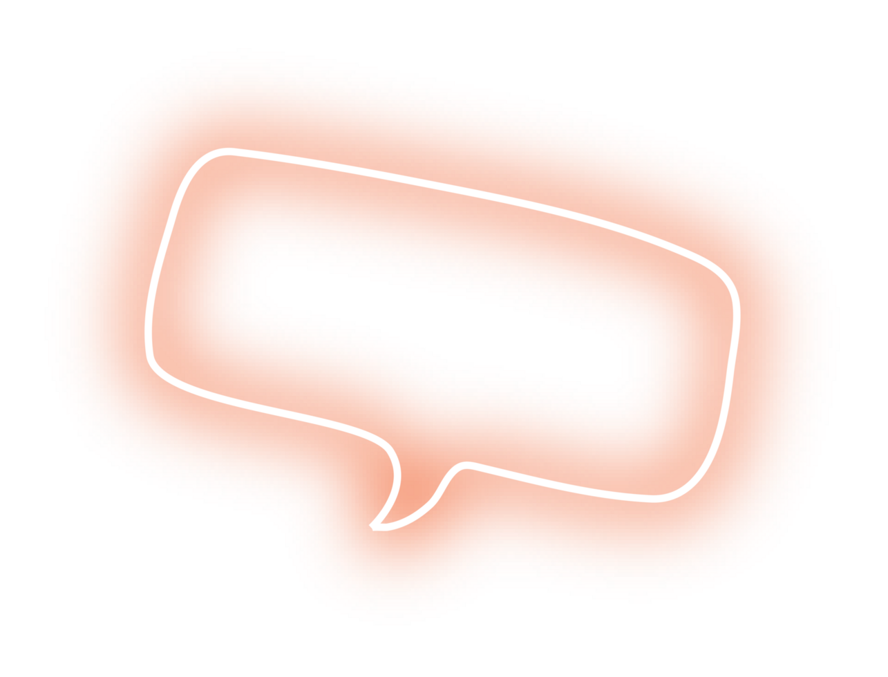 neon bubble speech label png