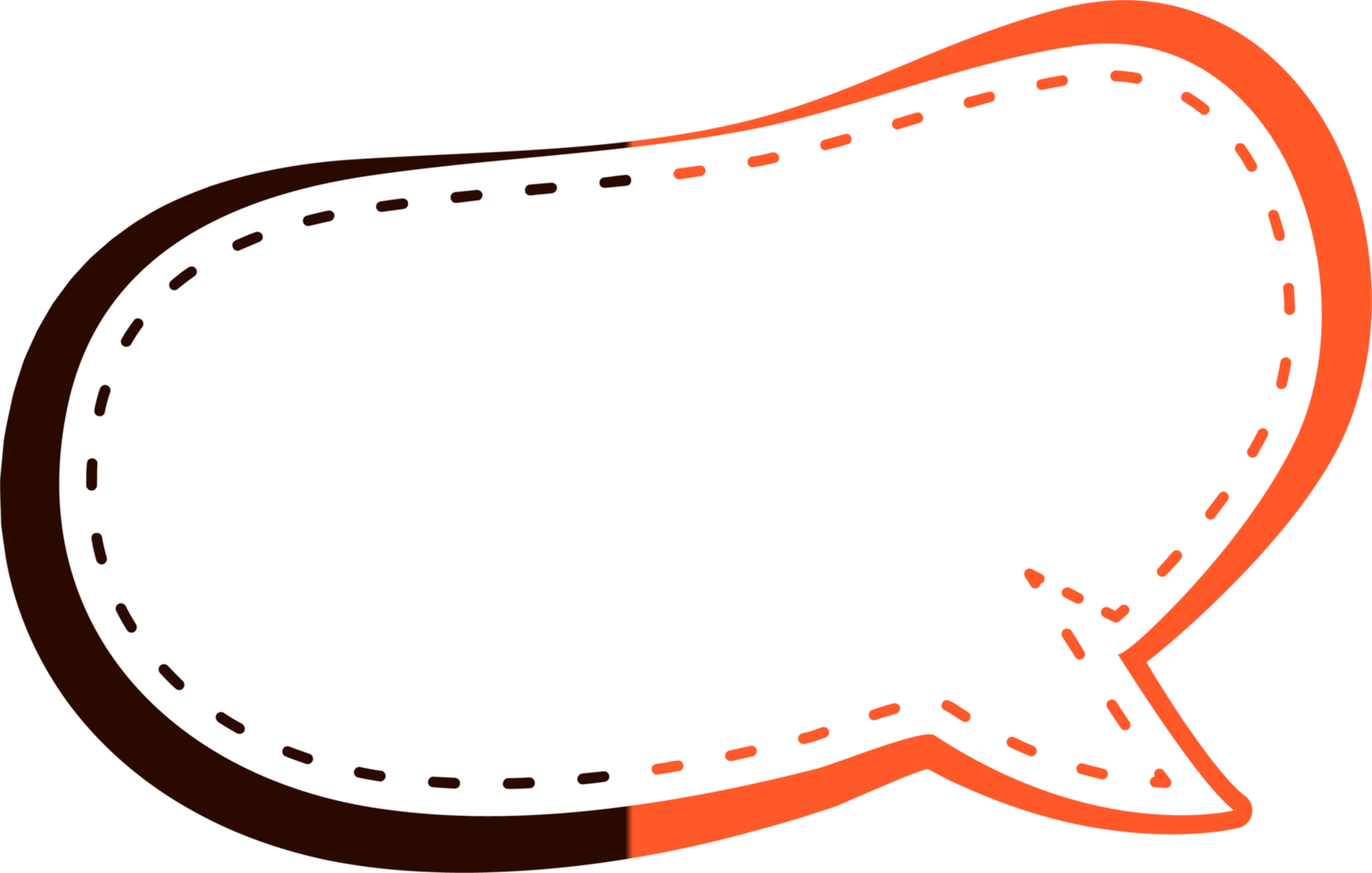 Neon bubble speech label png