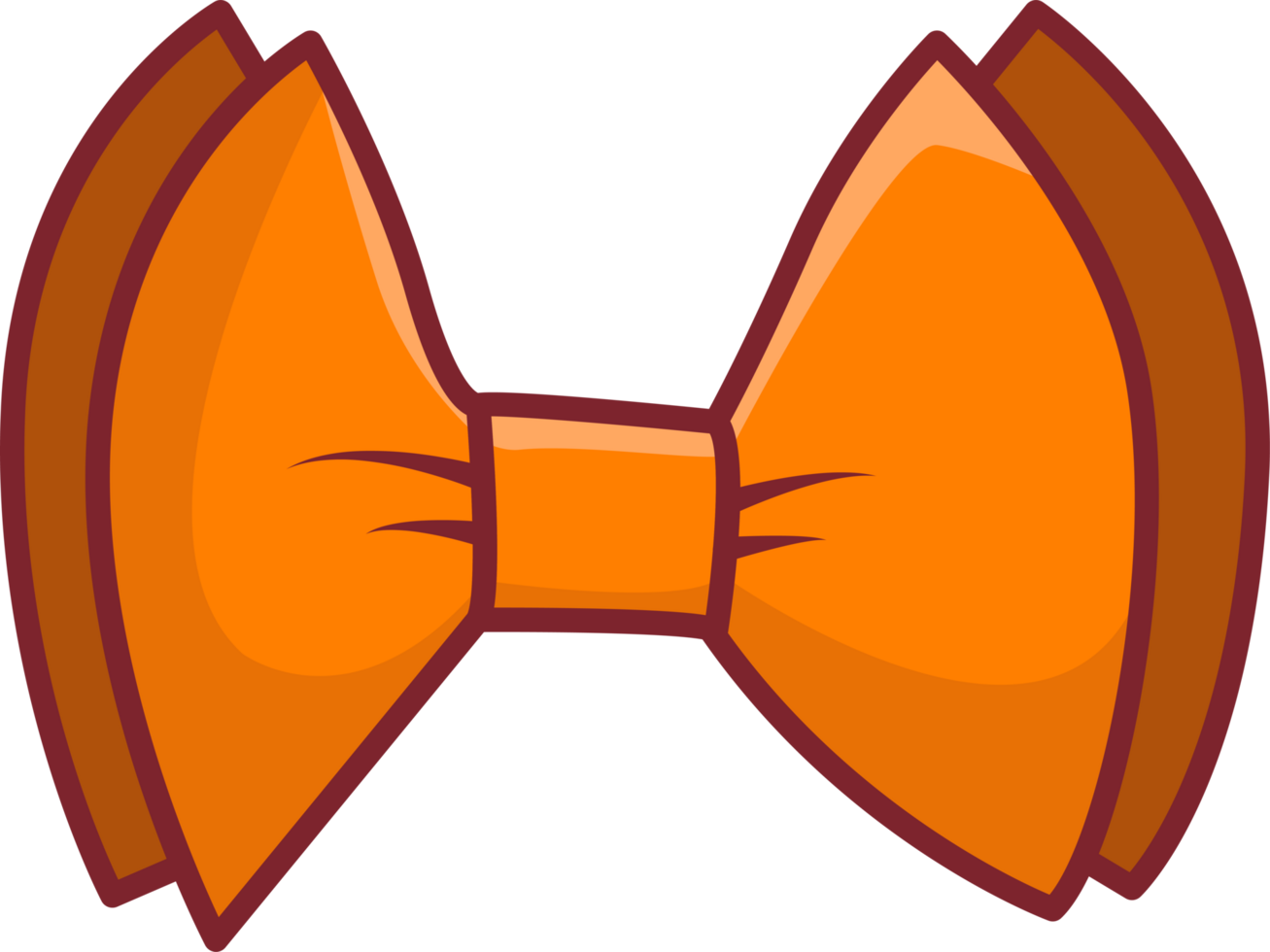 ribbon orange cartoon png