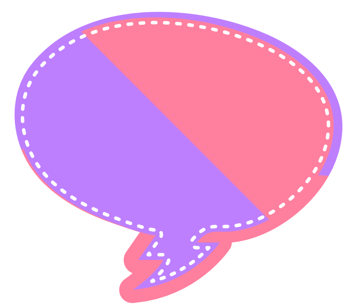 bubble speech label png