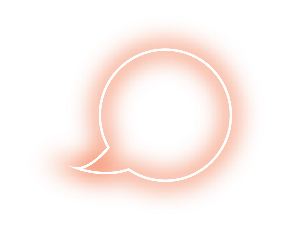 neon bubble speech label png