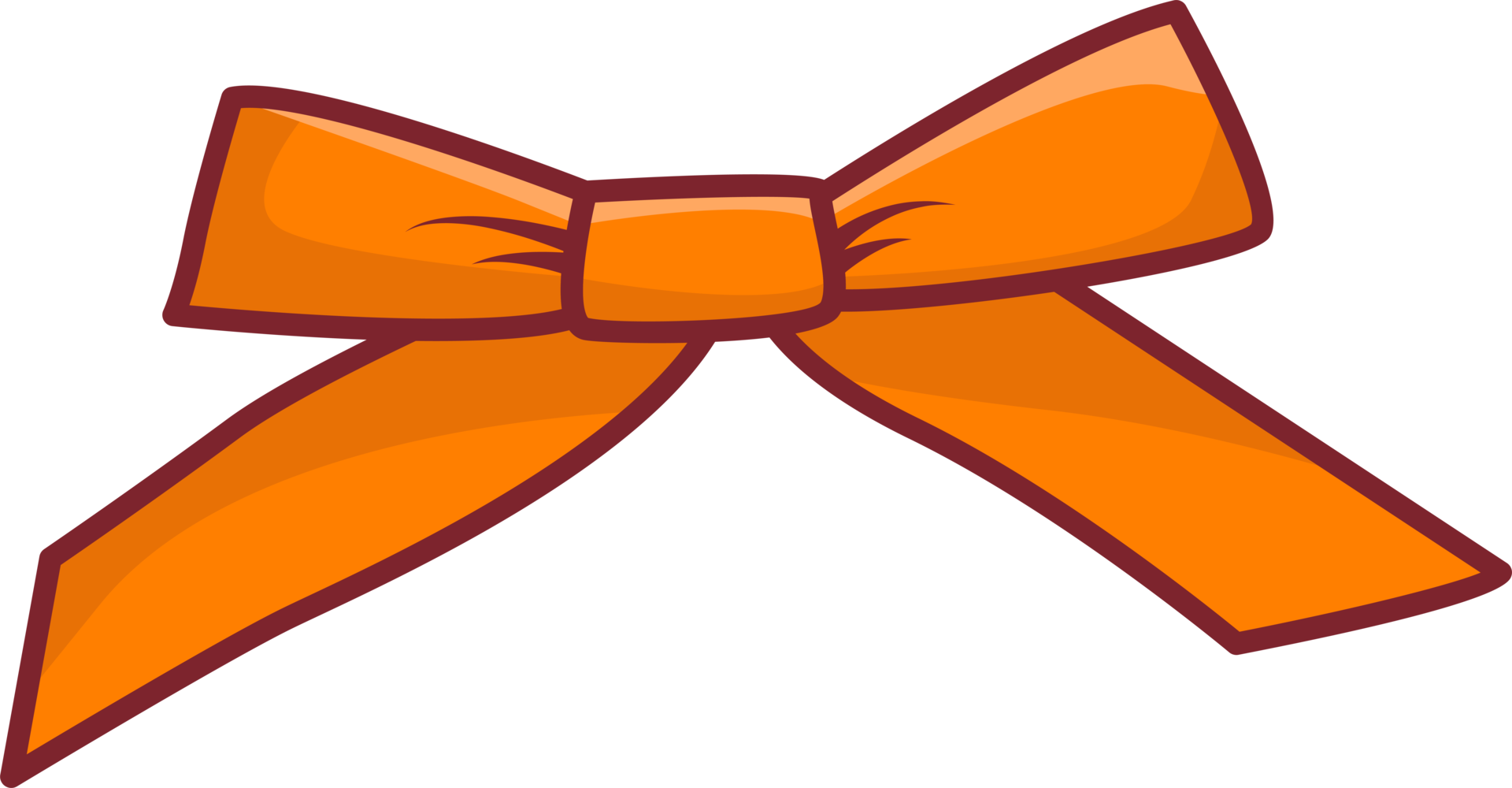 ribbon orange cartoon 24166134 PNG