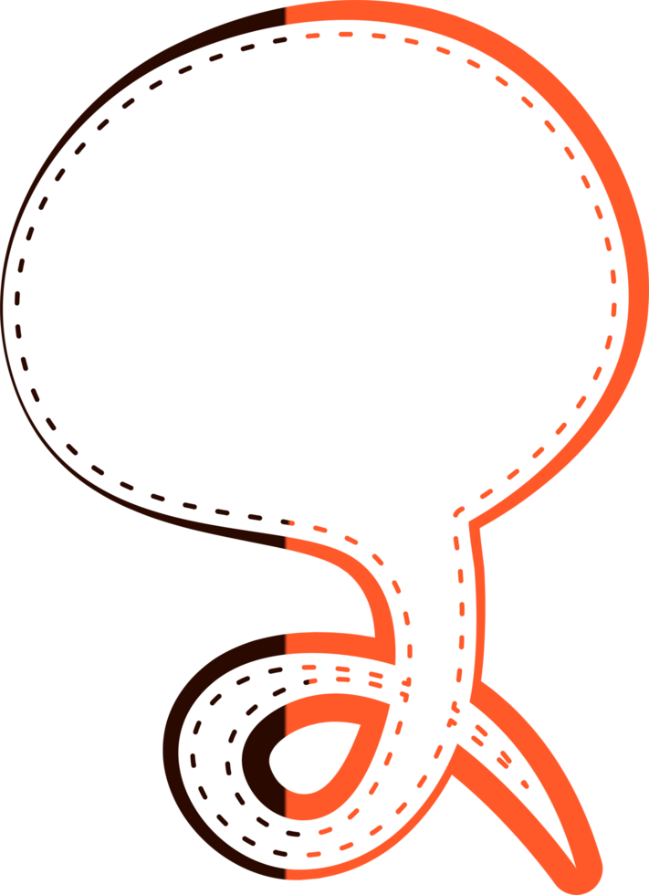 Neon bubble speech label png