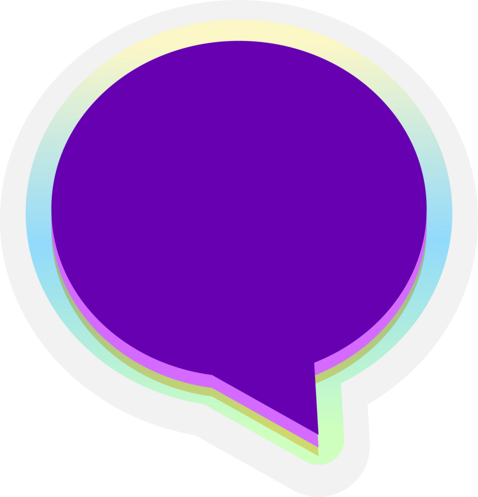 bubble speech label png