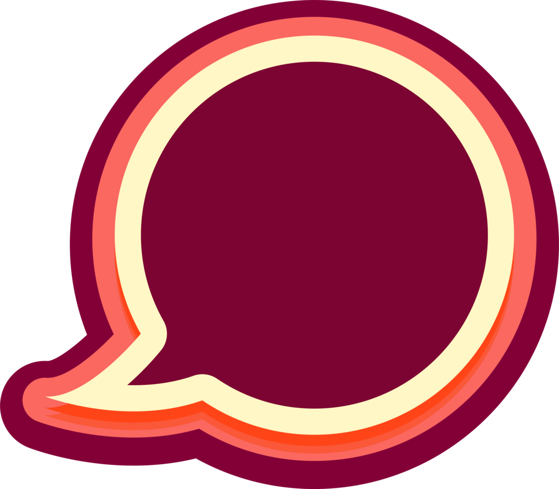 bubble speech label png
