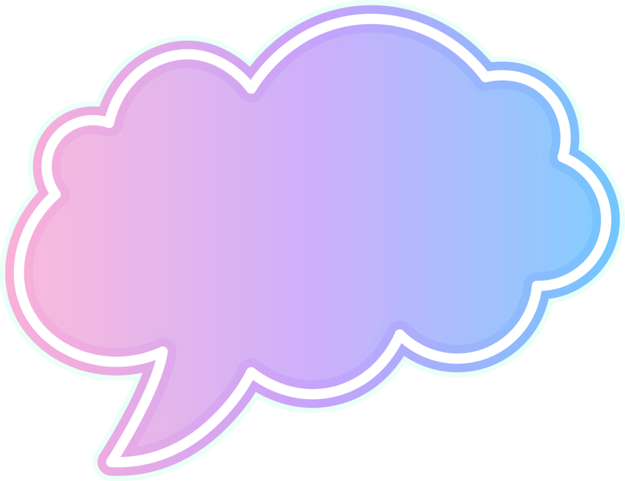 bubble speech label png