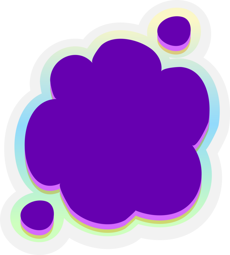 bubble speech label png