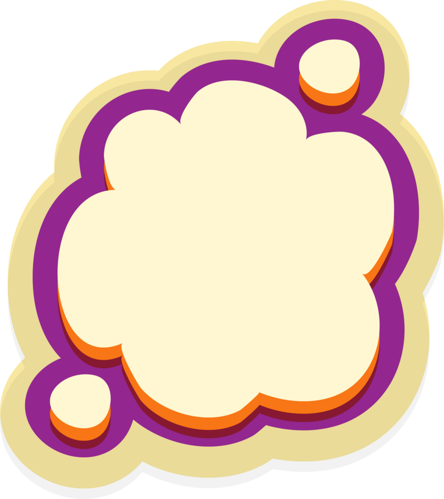 bubble speech label png