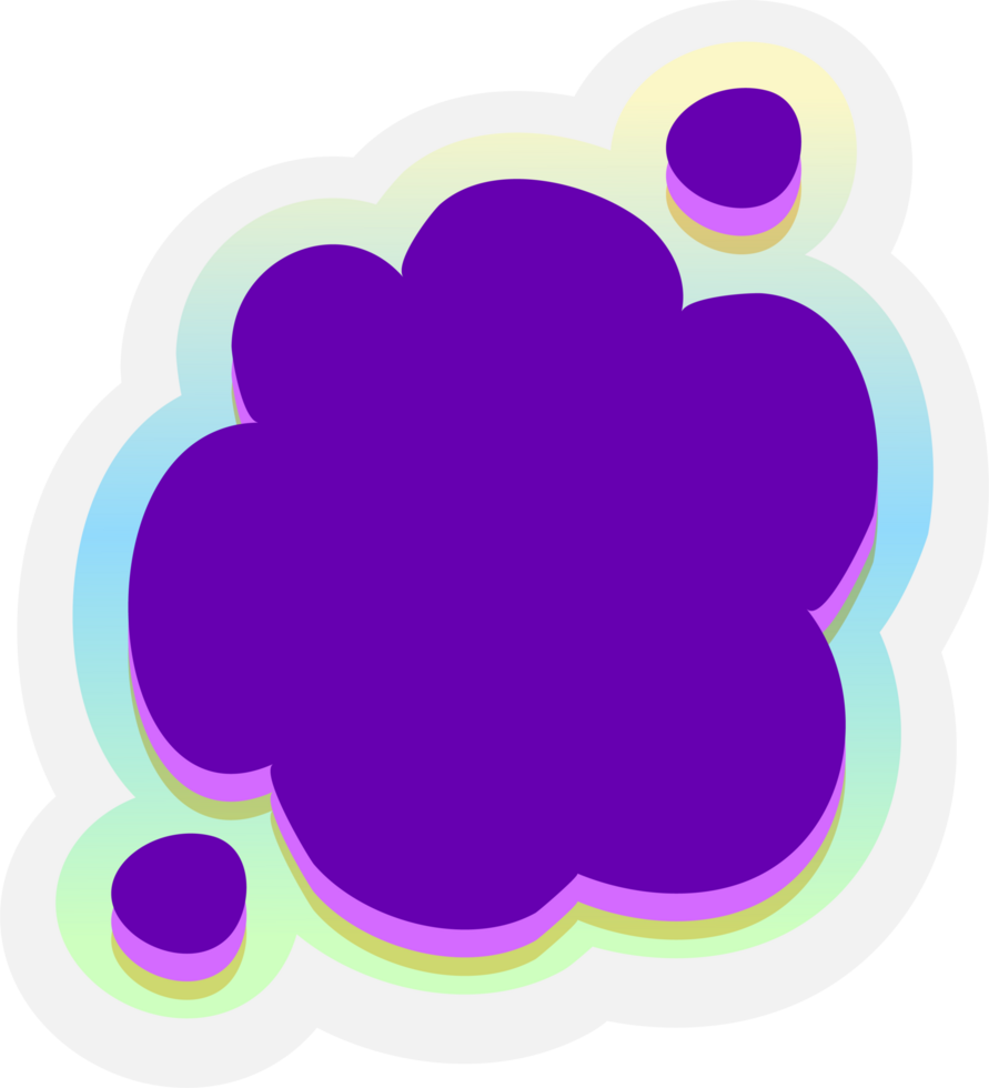 bubble speech label png