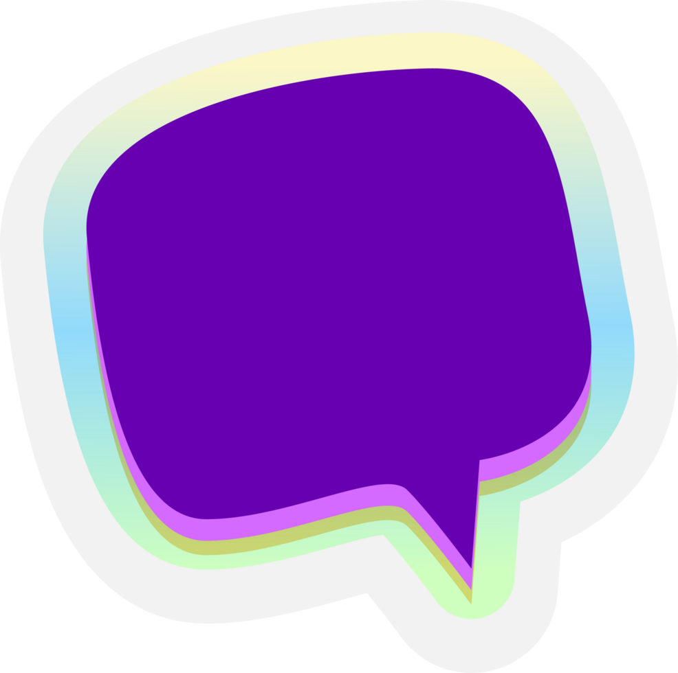 bubble speech label png