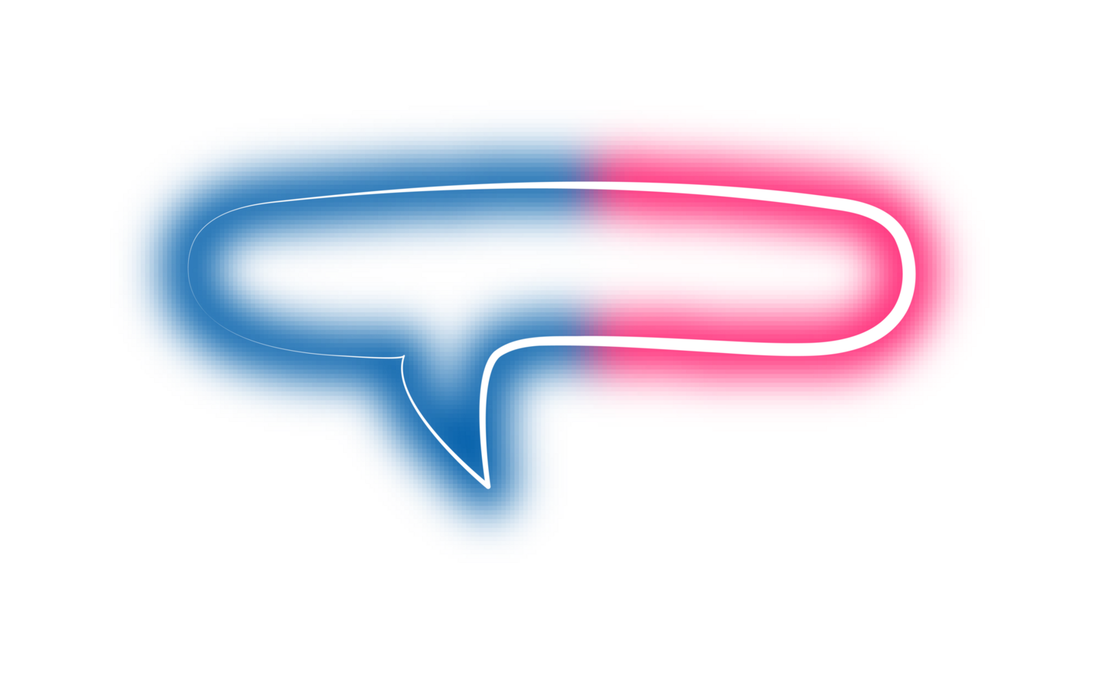 neon bubble speech label png