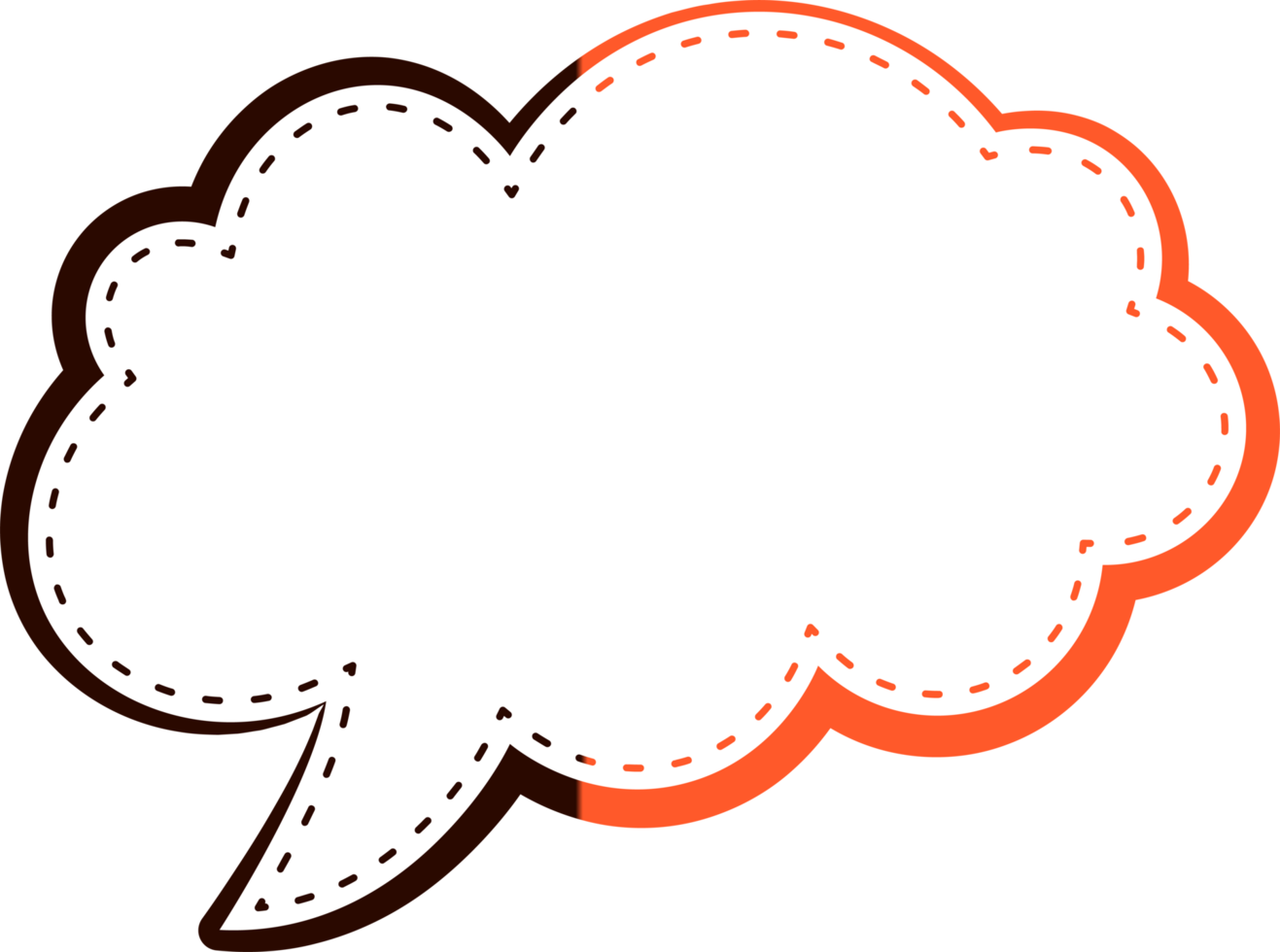 Neon bubble speech label png