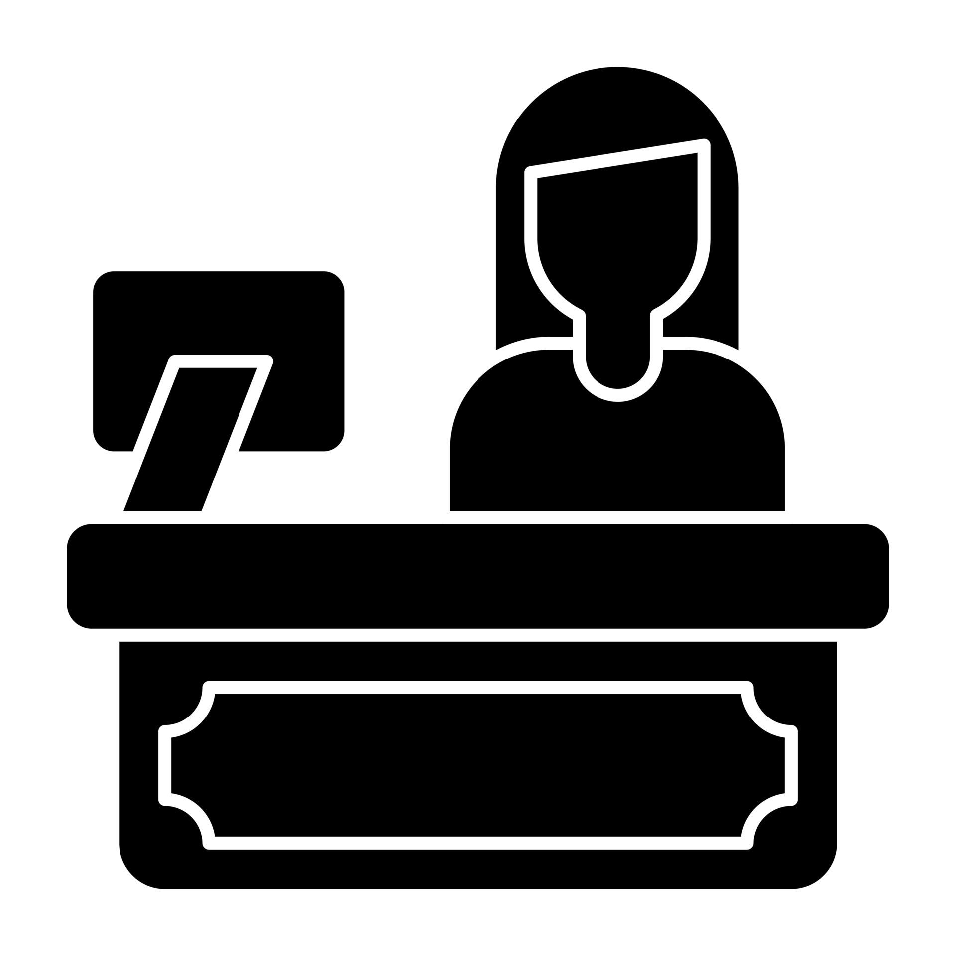 A solid design icon of receptionist 24167216 Vector Art at Vecteezy