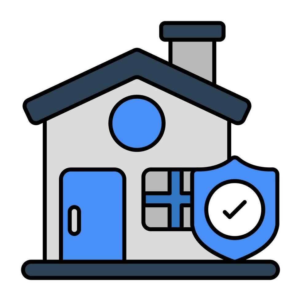 Trendy vector design of home security