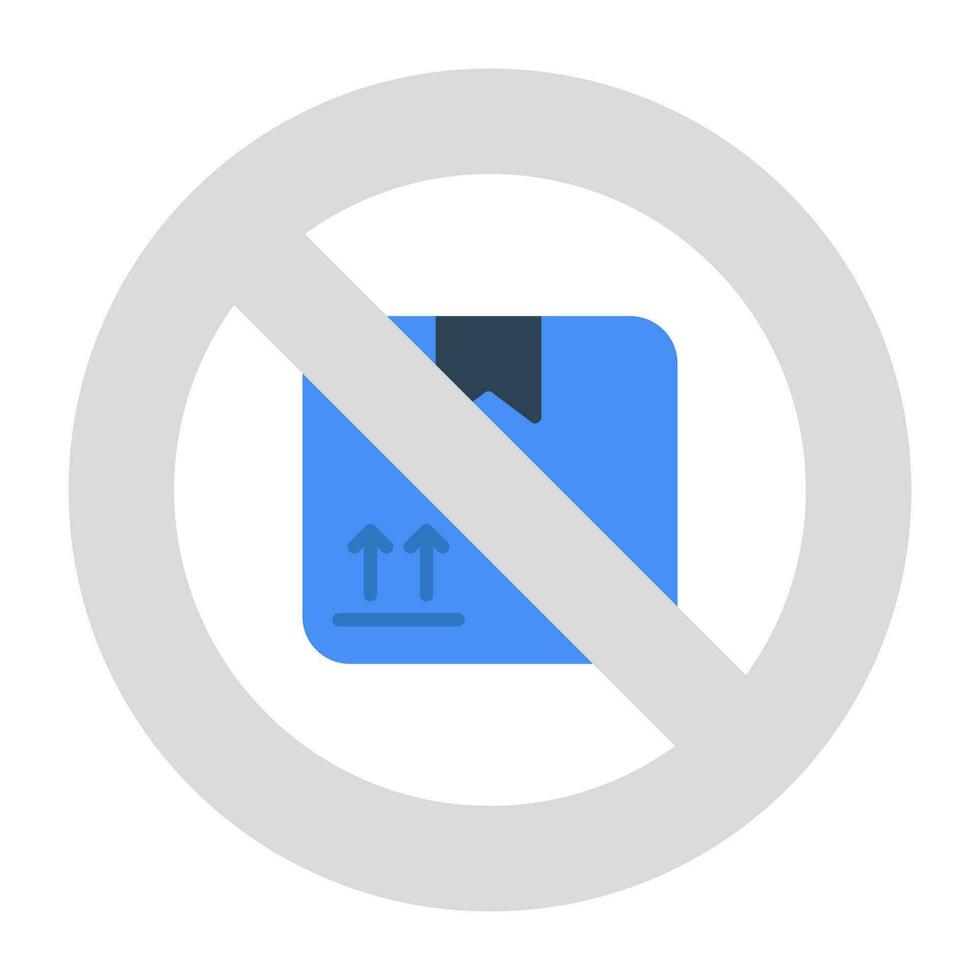 An icon design of parcel ban vector