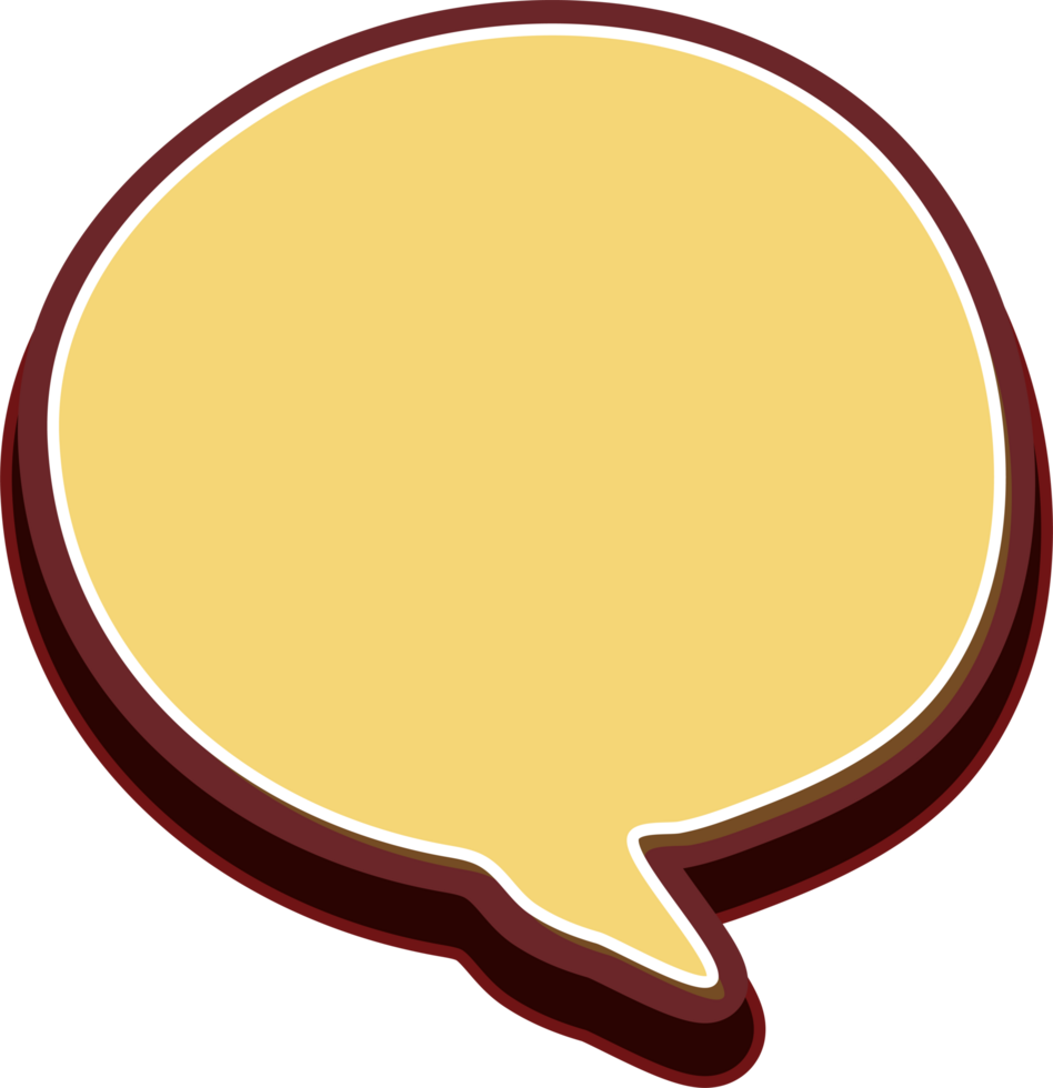 bubble speech label png