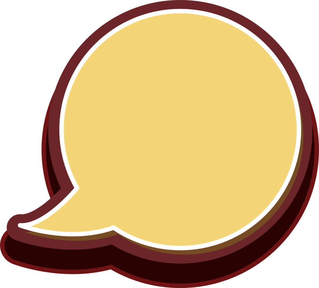 bubble speech label png