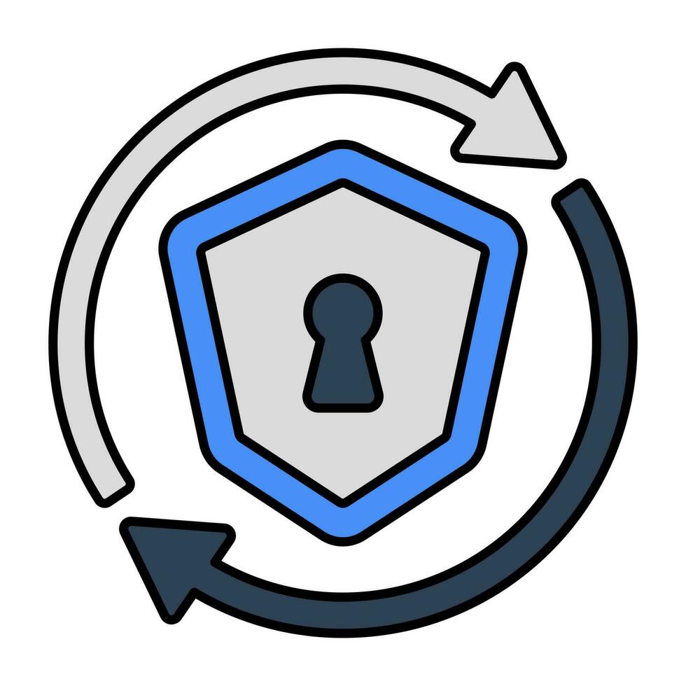 An icon design of shield update vector