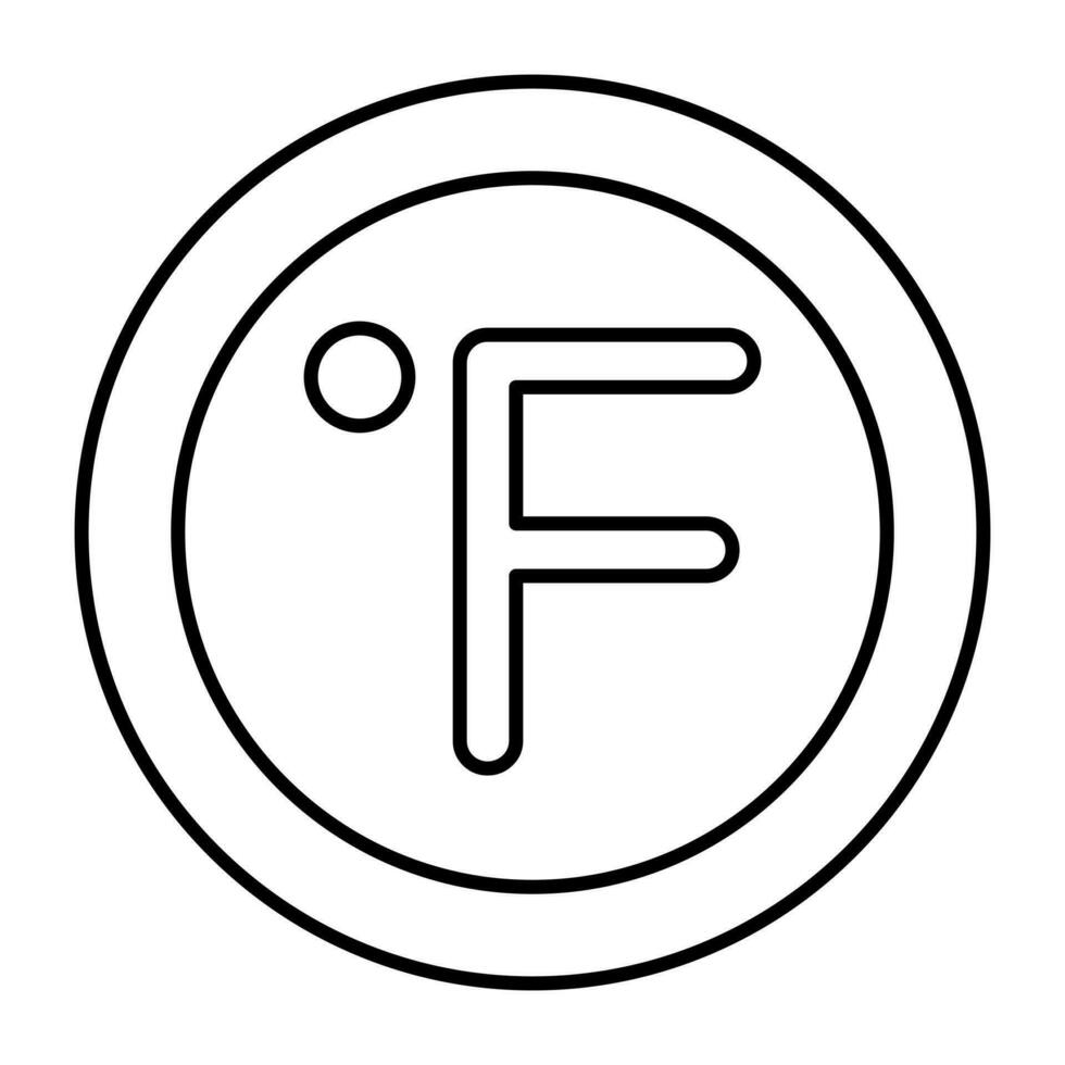 un icono diseño de Fahrenheit vector