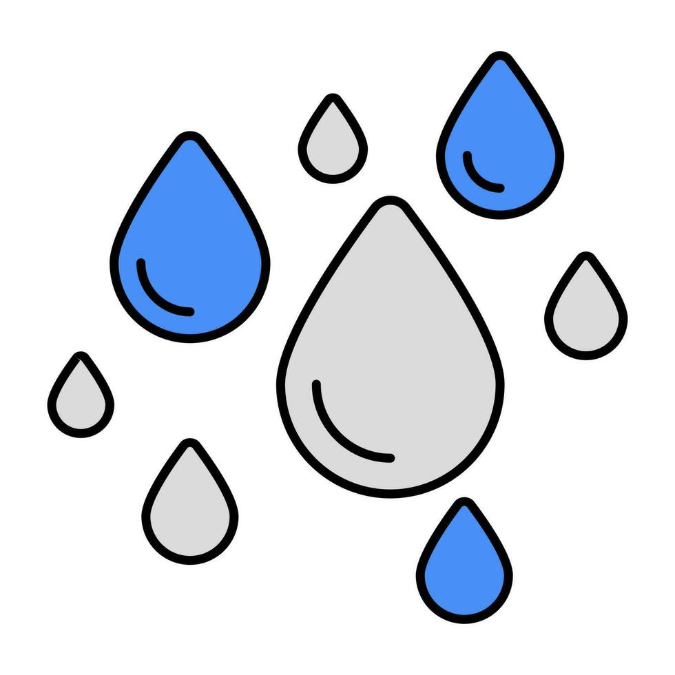 un icono diseño de gotas de lluvia vector