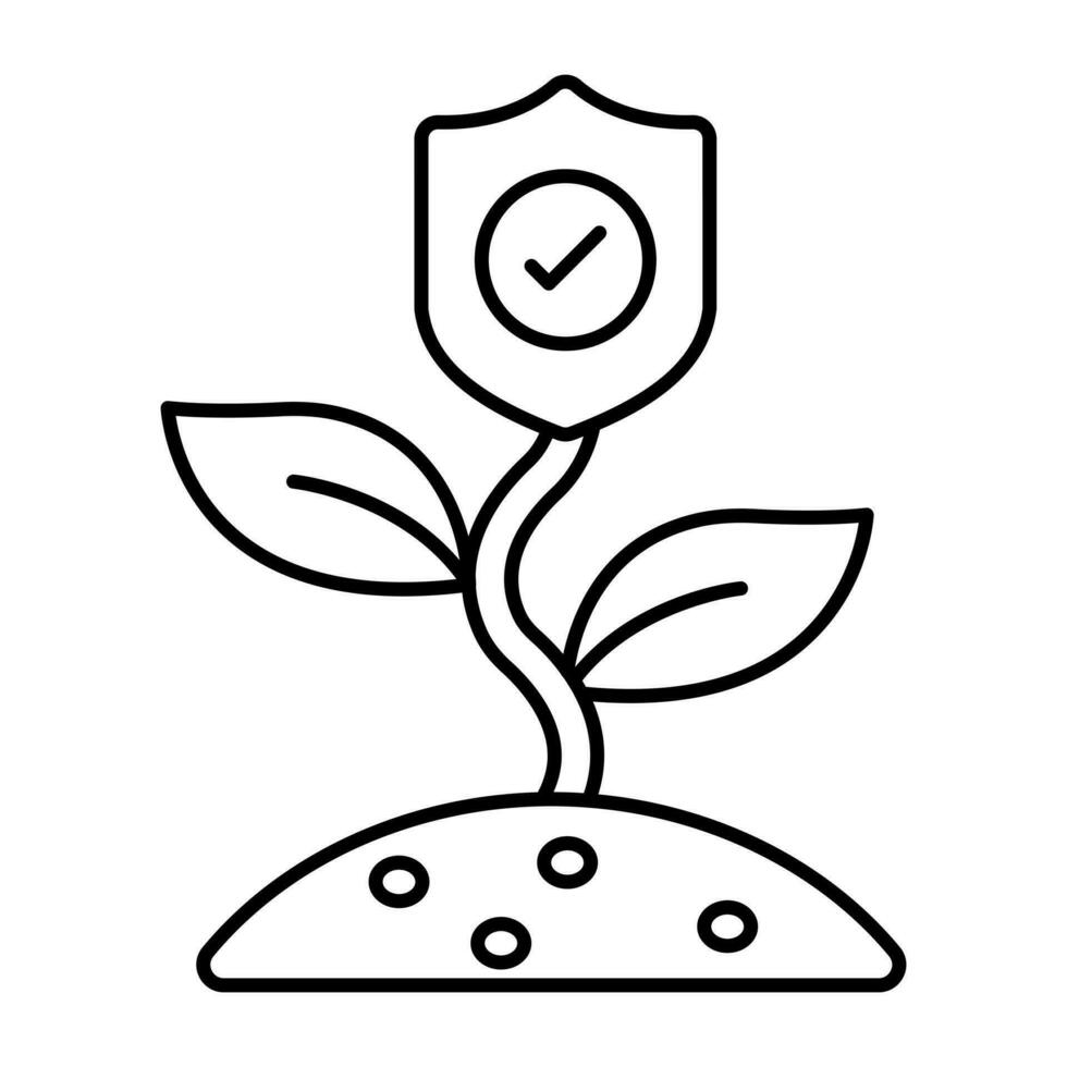 An icon design of secure planting vector