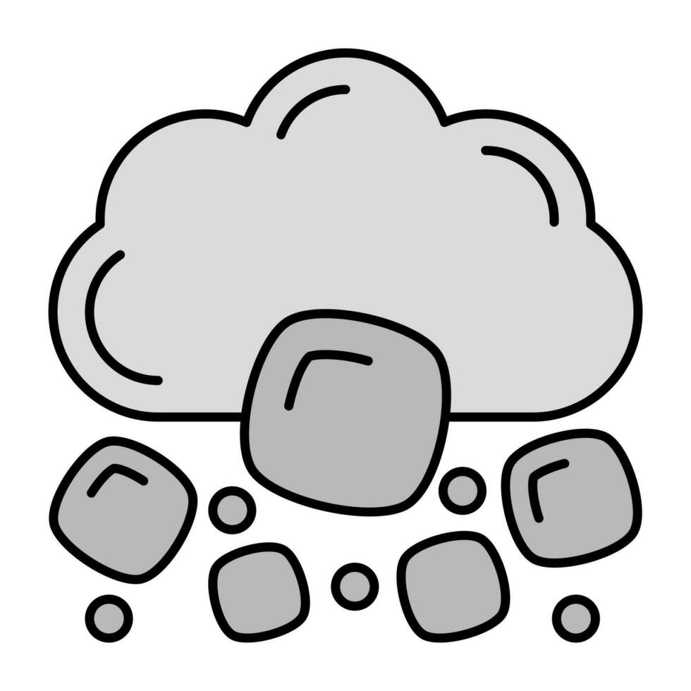 A premium download icon of cloud hail vector