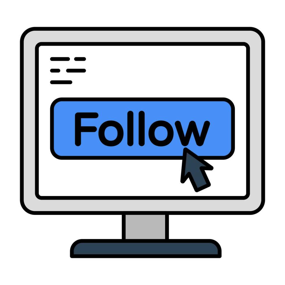 A creative design icon of follow vector