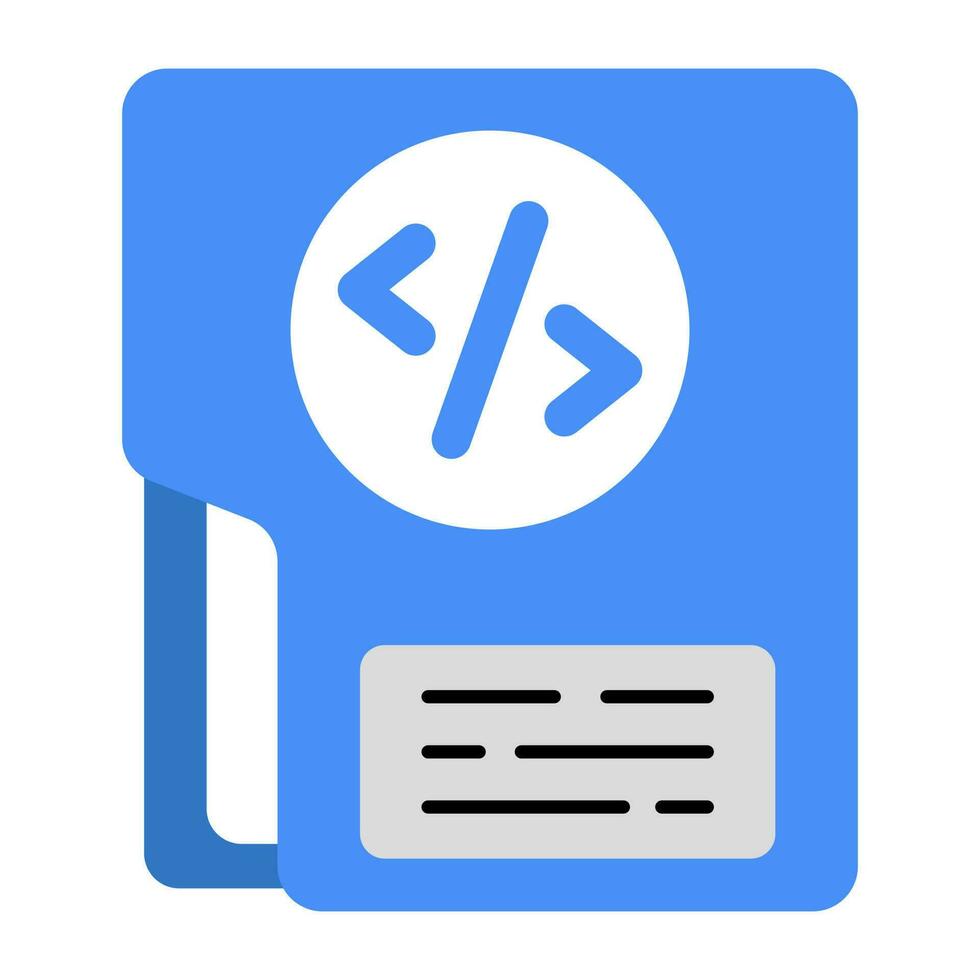 Editable design icon of programming file vector