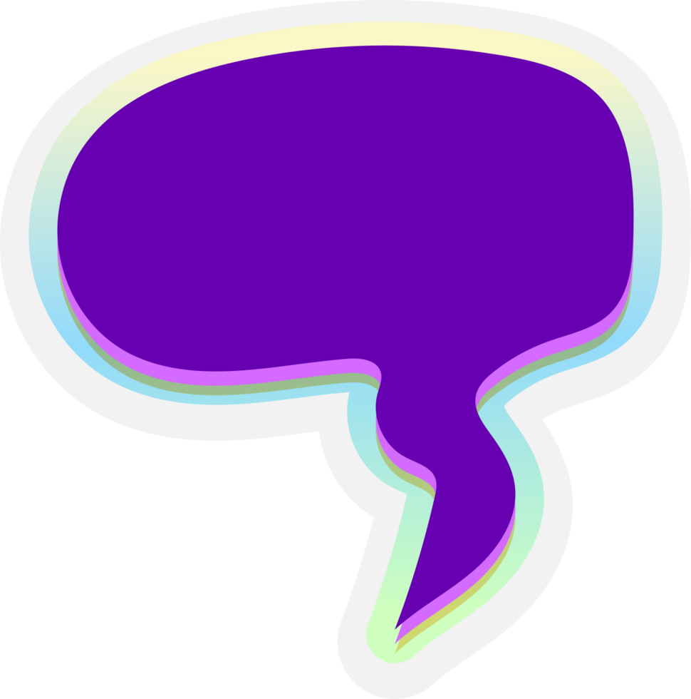 bubble speech label png