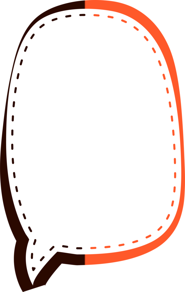 Neon bubble speech label png